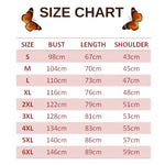 size chart for morpho butterfly hoodie