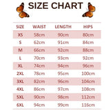 size chart for medium purple butterfly leggings