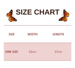 size chart for sequin butterfly crop top