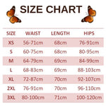 size chart for short butterfly leggings