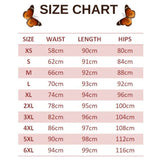 size chart for deep pink butterfly leggings