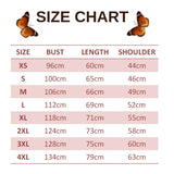 size chart for swallowtail butterfly pullover