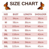 size chart for plum butterfly dress