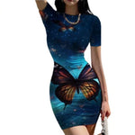 steelblue butterfly dress