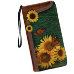 sunflower monarch butterfly wallet