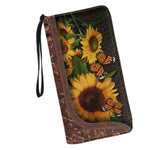 sunflower butterfly lightweight wallet