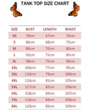 tank top size chart for butterfly legging set