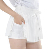 white youth butterfly flowy shorts