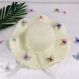 butterfly straw hat for women