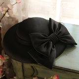 knotted butterfly black hat