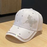 white ornamental butterfly cap