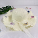 butterfly straw hat