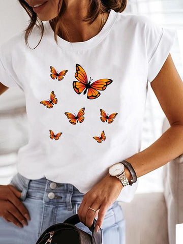 darkorange butterfly t shirt