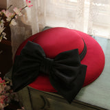 knotted butterfly red hat