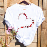 heart shaped butterfly t shirt