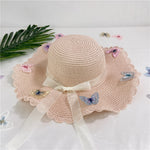 Light Salmon Butterfly Straw Hat