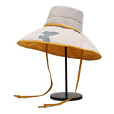 grey butterfly beach hat