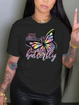 black antisocial butterfly t shirt