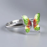 adjustable butterfly ring front view