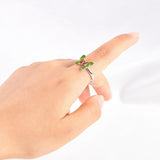 adjustable butterfly ring on finger