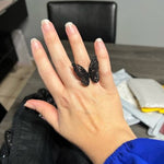 black butterfly ring fashion