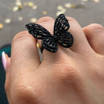 black butterfly ring mysterious