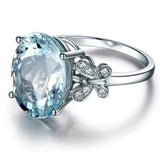 butterfly wedding ring blue front view