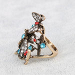 bohemian crystal butterfly ring 