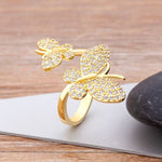 butterfly gold ring design vertical