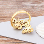 butterfly gold ring design upside down