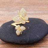 butterfly gold ring design women