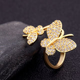 butterfly gold ring design jewelry