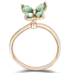 butterfly light green ring jewelry