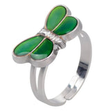 butterfly mood ring - flare green