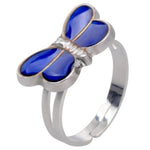 butterfly mood ring - marine blue