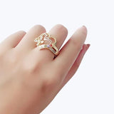 butterfly mothers ring on finger