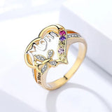 butterfly mothers ring front view