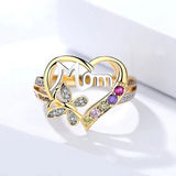 butterfly mothers ring jewelry