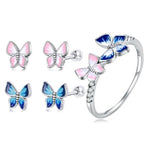 butterfly ring set