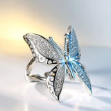 butterfly shaped ring front view