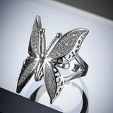 butterfly shaped ring women