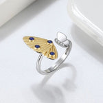 butterfly wing jewelry ring front view