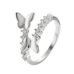 cubic zirconia butterfly ring