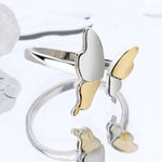 dainty butterfly ring silver