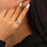 dainty butterfly ring for women