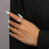 adjustable dainty butterfly ring 