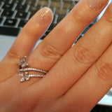 double butterfly ring zirconia