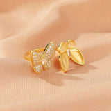 double butterfly ring gold horizontal