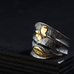 whimsical feather butterfly ring