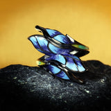 flare blue butterfly ring jewelry